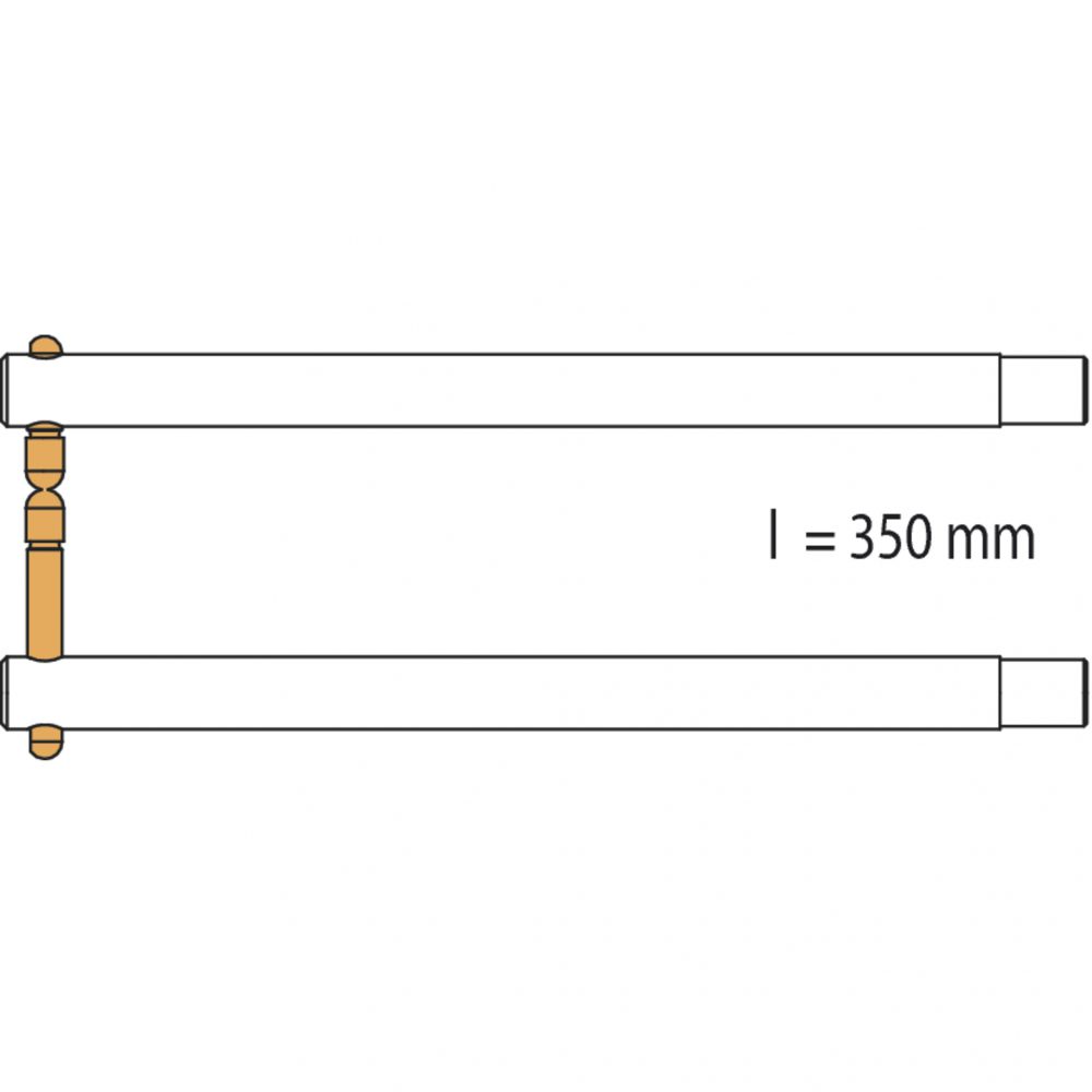 2 BRAS ALU 350mm PX4 – PORTASPOT 230 – Electrodes décentrées