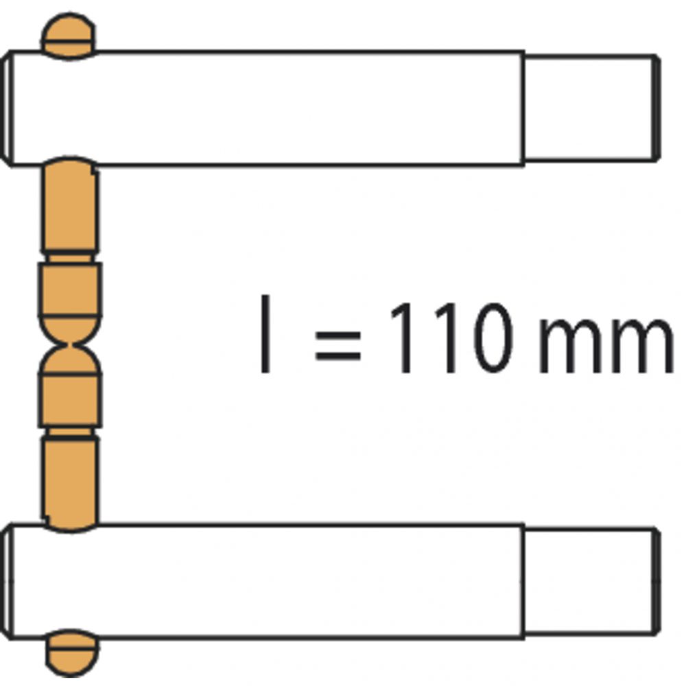 2 BRAS ALU 110mm PX1 – PORTASPOT 230 – Electrodes centrées