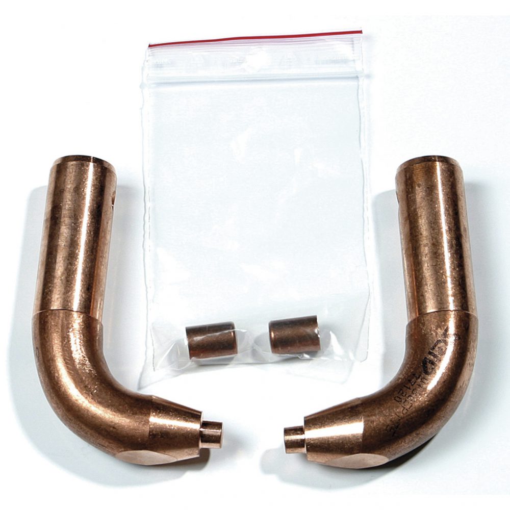 2 удлиненных рукава из меди с LG 120 мм с 2