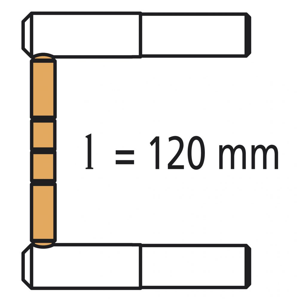 2 плеча RX длиной 120 мм c 2 наконечниками