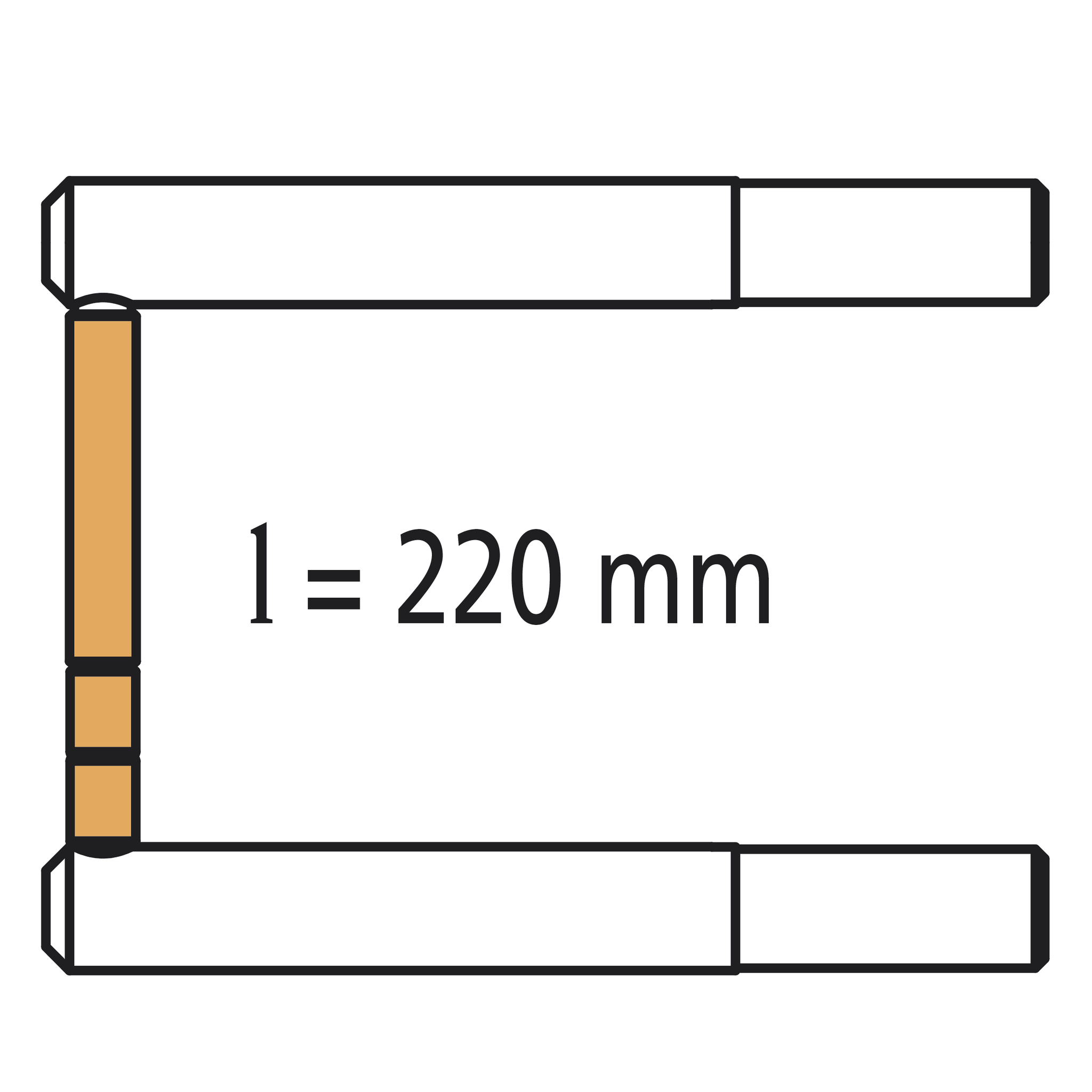 Длина 220. Длина 220 мм.