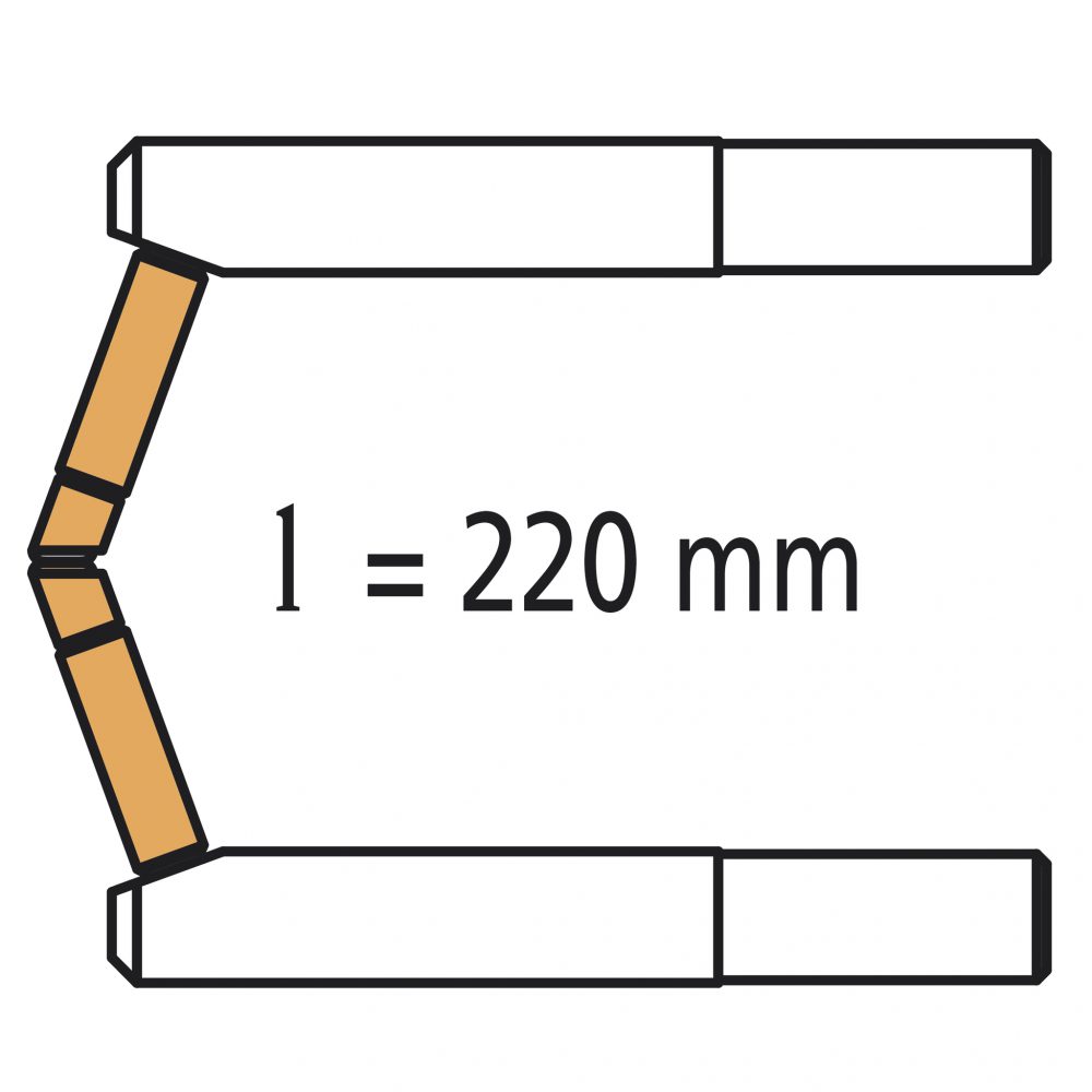 2 плеча RX3 длиной 200 мм 20° с 2 наконечниками
