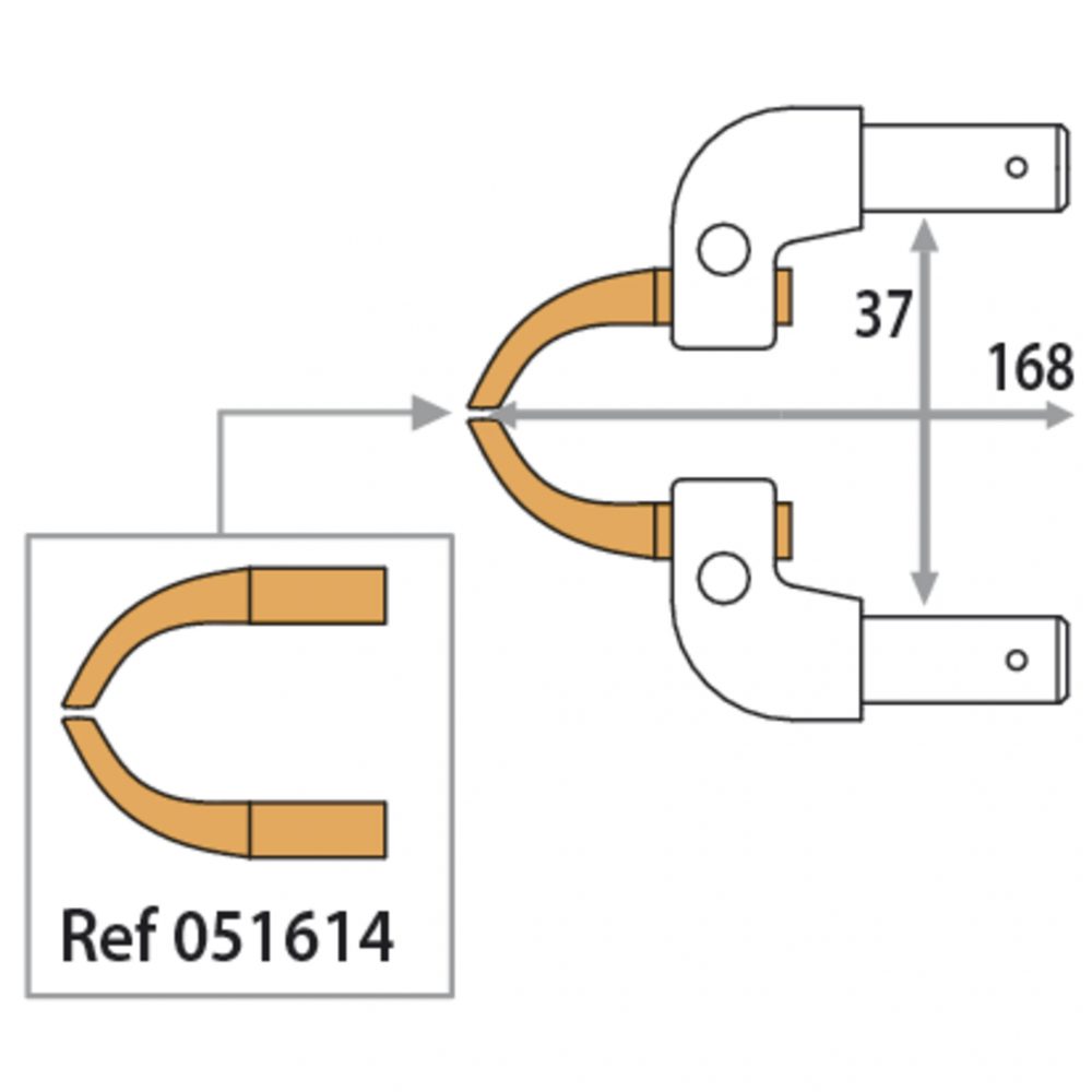 2 алюминиевых плеча X11 для сварки в труднодоступных местах